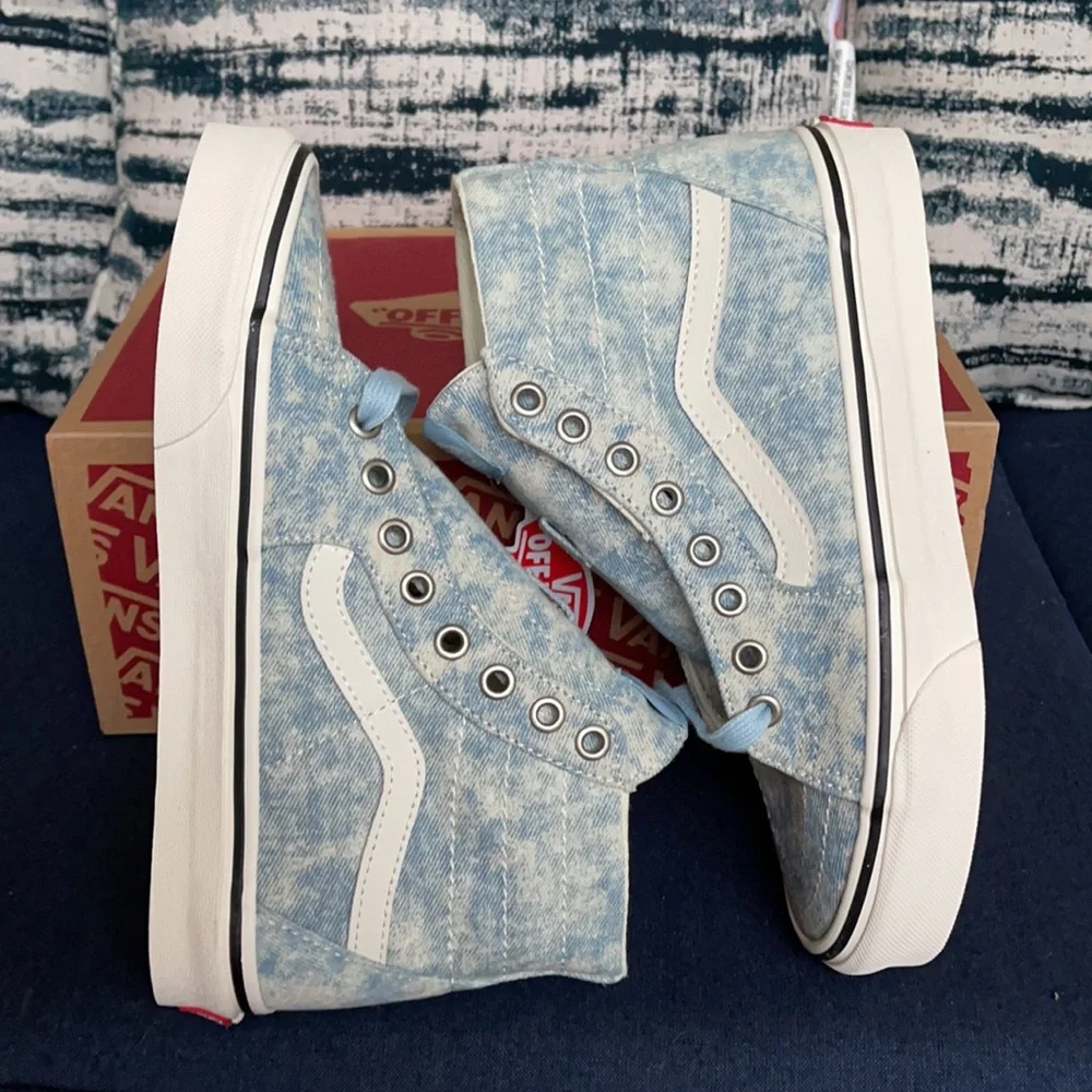 Vans Sk8-Hi Tapered Denimdstry Winter Sky Marshmalow MENS - Picture 12 of 16